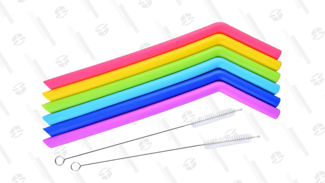 6-Pack Reusable Silicone Straws and Cleaning Brushes | $6 | Amazon | Use code APBF5LUZ